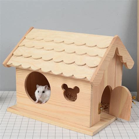 Wooden Hamster House Small Animal Nesting Pet Small Animal Etsy