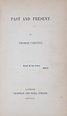 Past and Present | Thomas Carlyle | First edition