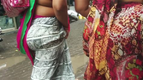 Two Real Milfs Exposing Their Hottest Big Ass And Hip Folds In Saree Captured In Public