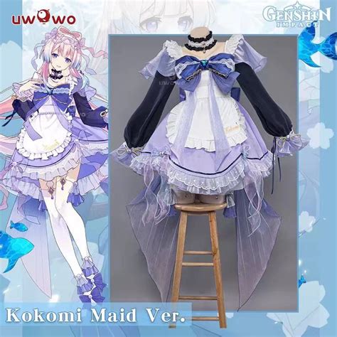 Jual In Stock Uwowo Game Genshin Impact Kokomi Cosplay Maid Costume For Halloween Christmas