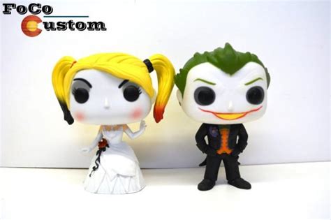 Custom Funko Pop Joker And Harley Quinn Wedding Cake Toppers Mad Love