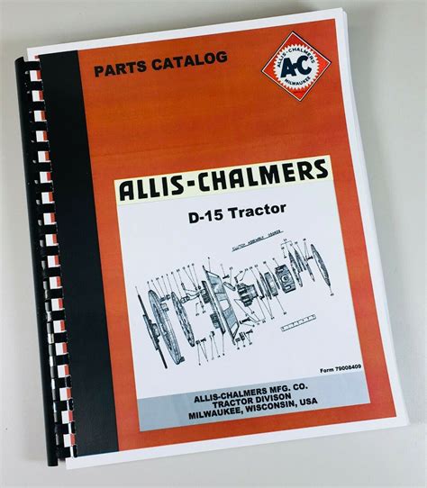 Allis Chalmers D Tractor Parts Manual Catalog Assembly Exploded Views