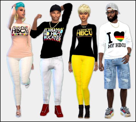 Hbcu Black Girl Sims 4 Mods Clothes Sims 4 Clothing Sims 4 Characters