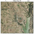 Aerial Photography Map of Valley View, TX Texas