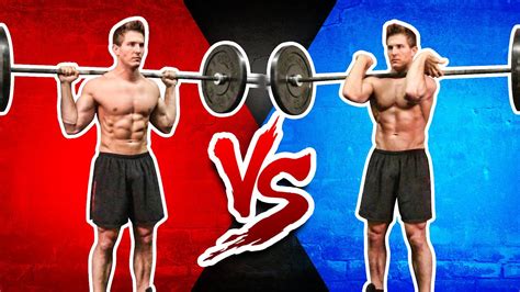 front squat vs back squat which builds more muscle and strength youtube