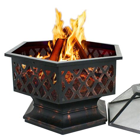 A patio heater, fire pit, or both might be just what you're after! NEW HEX SHAPE OUTDOOR FIRE PIT DY0453 - Uncle Wiener's ...
