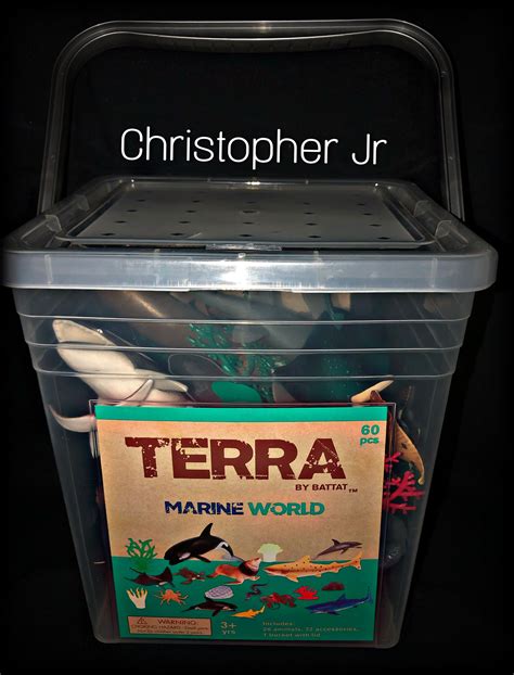 Terra Marine World Sea Animals Toy Figures Bucket Full Of Toys