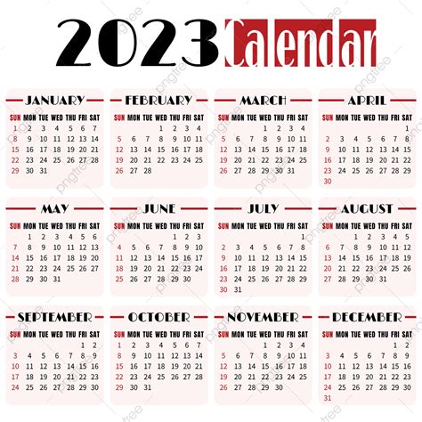 2023年のカレンダーイラスト画像とpngフリー素材透過の無料ダウンロード Pngtree