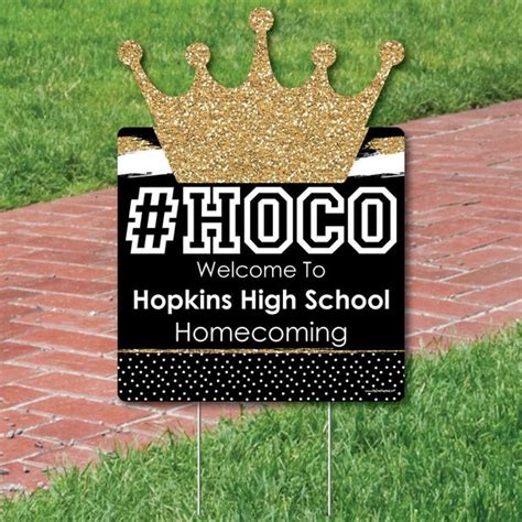 Hoco Dance Welcome Sign Homecoming Outdoor Lawn Decorations High