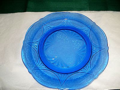 Royal Lace Ritz Blue Depression Glass Dinner Plate Hazel Atlas Cobalt