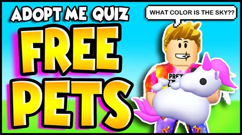 But we have good news right now, so put you comfortable and enjoy this selection. BEAT This EASY Adopt Me QUIZ To Get FREE PETS in Adopt Me ...