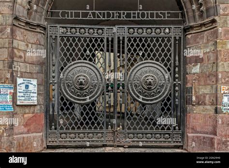 12 Aug 2007 Huge Black Cast Iron Metal Gate At The Main Entrance With