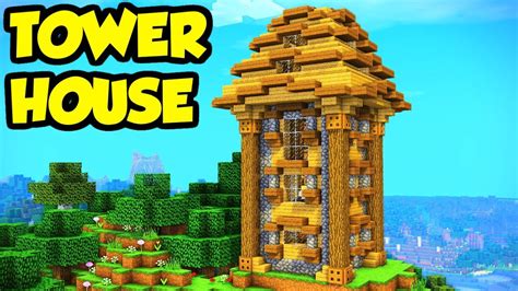 Minecraft Tower House Base Tutorial How To Build Youtube
