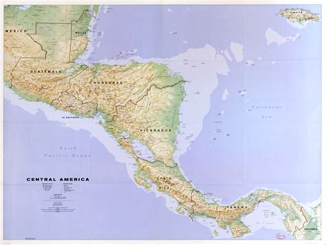 Mapa De America Central Mapa Fisico Geografico Politico Turistico Images