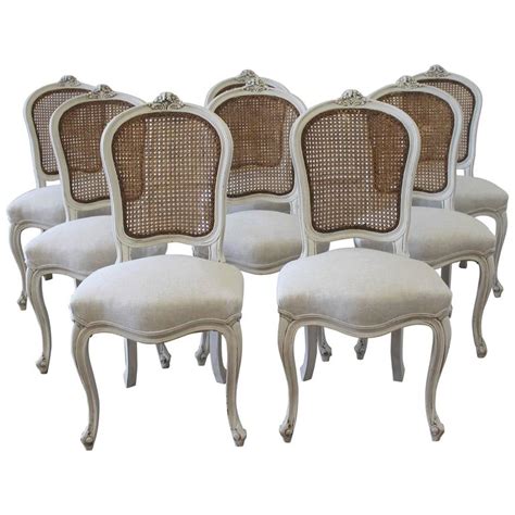 Shabby chic dining chairs french dining table louis dining chairs antique french dining chairs antique dining chairs used french dining chairs. Set of Eight Vintage French Painted Cane Back Dining ...