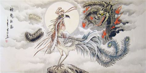 Mythologie Chinoise La Légende Du Roi Dragon Et Du Phénix