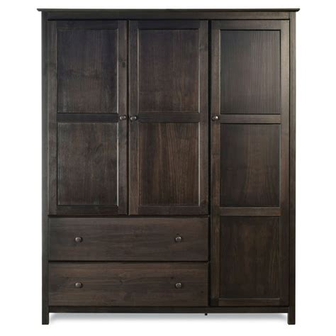 The stunning elements create a unique composition that delights the. Espresso Wood Finish Bedroom Wardrobe Armoire Cabinet ...