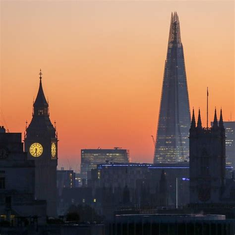 Sunrise Over Big Ben And The Shard In London London Dreams London