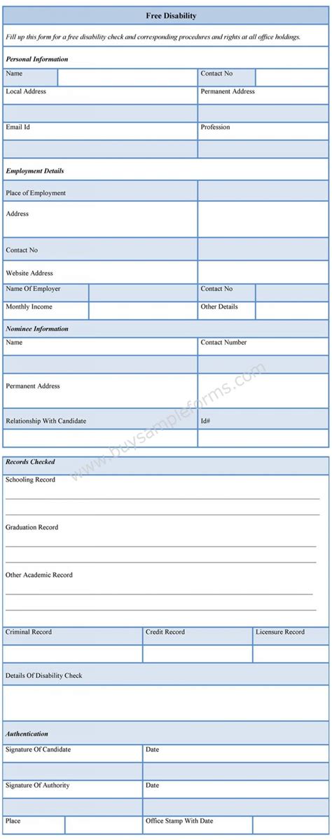 The most secure digital platform to get legally binding, electronically signed documents in just a few seconds. Free Disability Form | Printable Disability Forms