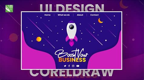 Ui Design In Coreldraw I Landing Page Design In Coreldraw I Coreldraw