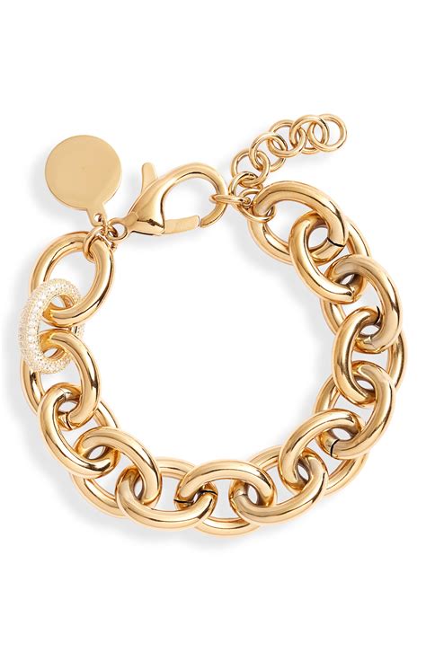 Womens Knotty Chunky Chain Bracelet In 2020 Gold Link Bracelet