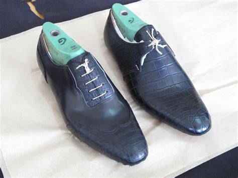Full Croc Derby And Bicolore Croc Oxford In The Making Men Dress Dress