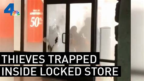 Thieves Break Into A Store Only To Get Locked Inside Nbcla Youtube