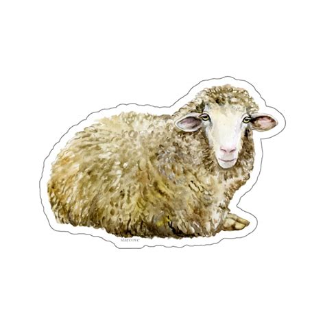 Sheep Stickers Farm Animal Lamb Watercolor Laptop Vinyl Cute Etsy