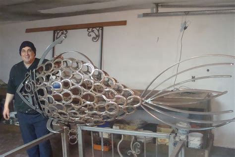 Steel Fish Sculpture Fish Sculpture Metal Art Metal Artwork
