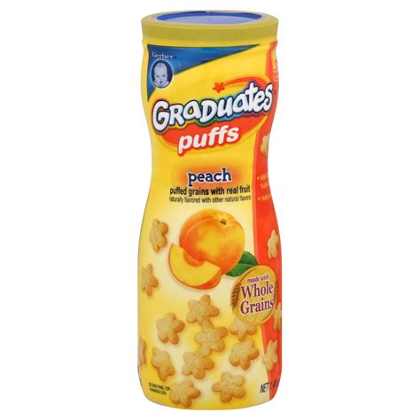 This fruit is rich in potassium, vitamin c, vitamin b6 and carbohydrates. Gerber Graduates Finger Foods Peach Puffs 1.48 oz | Shop ...