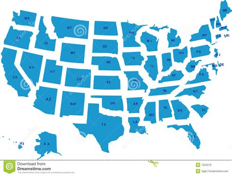 Usa Map Stock Vector Illustration Of Mississippi Texas 7324219