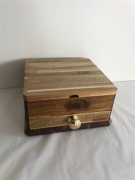 Handmade Wooden Jewellery Box Decorated With Epoxy Resin Etsy