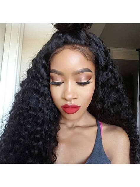 Beautiful Thick Curly Lace Front Hairstyle For Black Women With Baby Hair