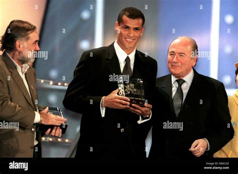 Rivaldo Of Brazil And Barcelona C Receives The Fifa World Player Of