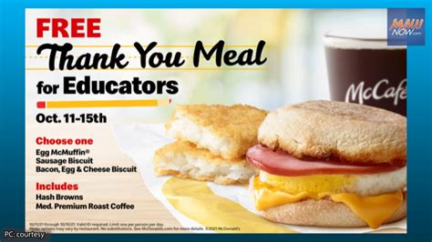 “thank you meal for educators” at mcdonalds of maui oct 11 15 maui now