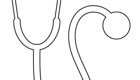 Stethoscope Pattern Use The Printable Outline For Crafts Creating