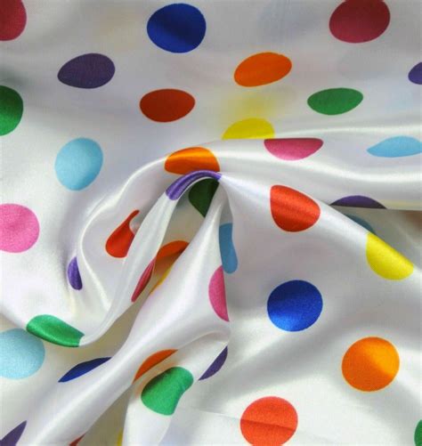 Polka Dot Rainbow White Shiny Satin 100 Polyester Pantie Lingerie