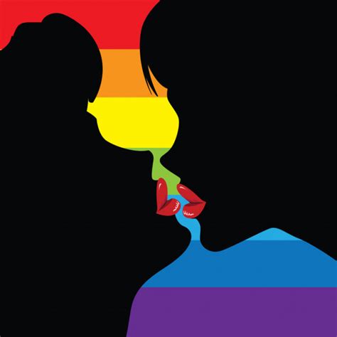Lesbians Kissing Vector Art Stock Images Depositphotos