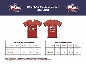 Flag Football Jersey Sizing Chart