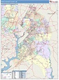 Prince George's County, MD Wall Map Color Cast Style by MarketMAPS ...