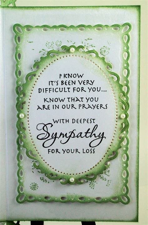 Inside Card Sympathy Cards Handmade Sympathy Card Sayings