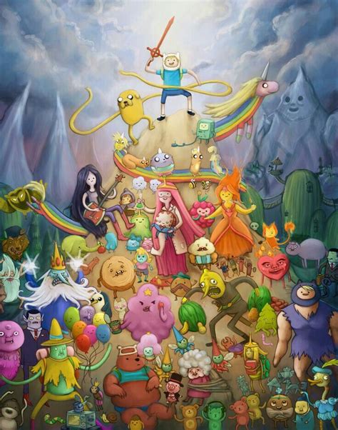 The Cast Of Adventure Time Tempo De Aventura Adventure Time Papel De