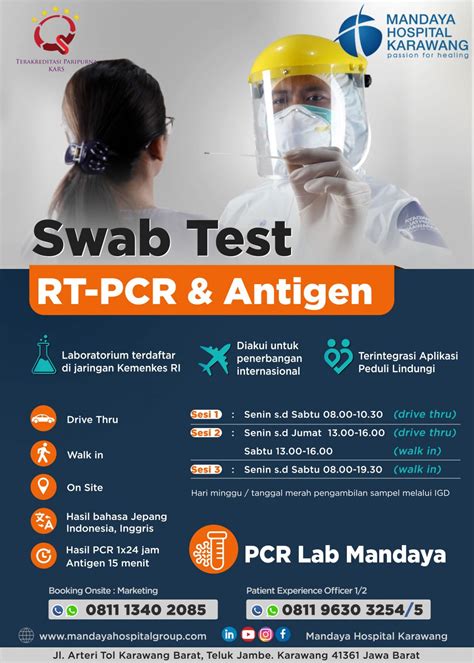 Swab Test RT PCR Antigen Mandaya Hospital Group