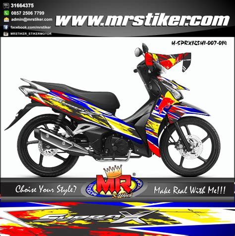 Supra125holic ( honda supra x 125 ), jogjakarta, indonesia. Supra X 125 FI HELM IN SPLAT REDBULL - stiker motor premium| striping motor suka-suka | decal ...