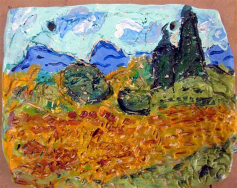 Van Gogh Clay Plaques Clay Wall Art Van Gogh For Kids Camping Art