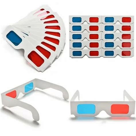 Paper Red And Blue 3d Anaglyph Glass At Rs 48 Piece 3d Video Glasses In New Delhi Id 23894520797