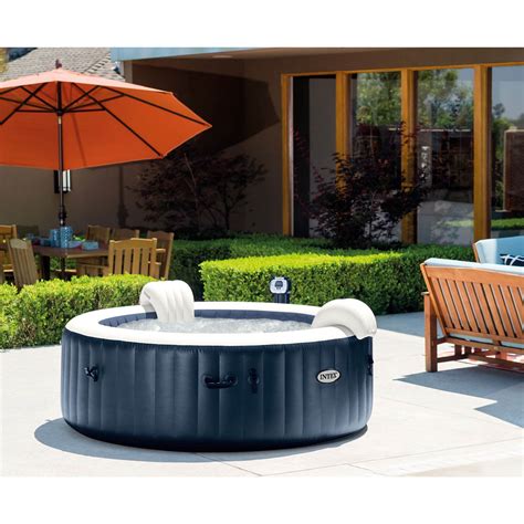 Intex Purespa 4 Person Home Inflatable Portable Heated Bubble Round Hot Tub Ebay
