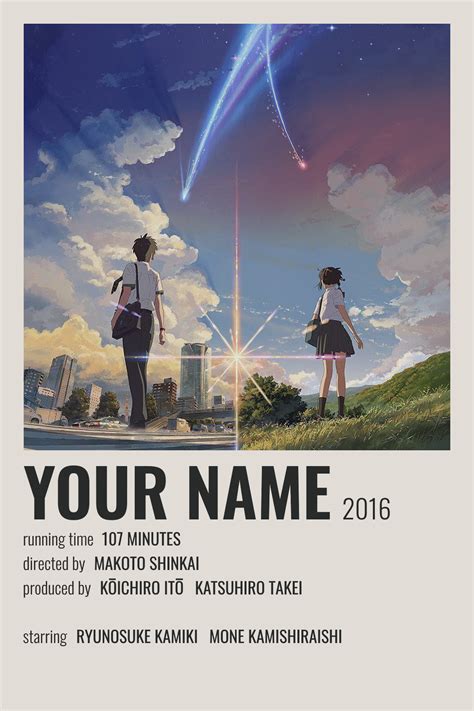 Kimi No Na Wa Your Name Anime Movie Poster Best Res Poster