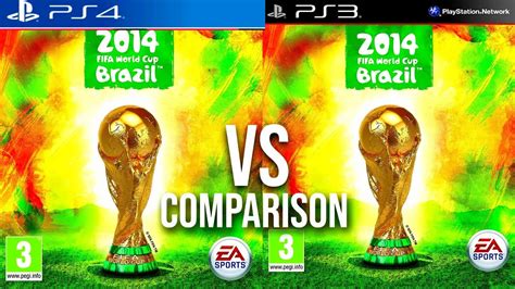 fifa world cup 2014 ps4 vs ps3 youtube