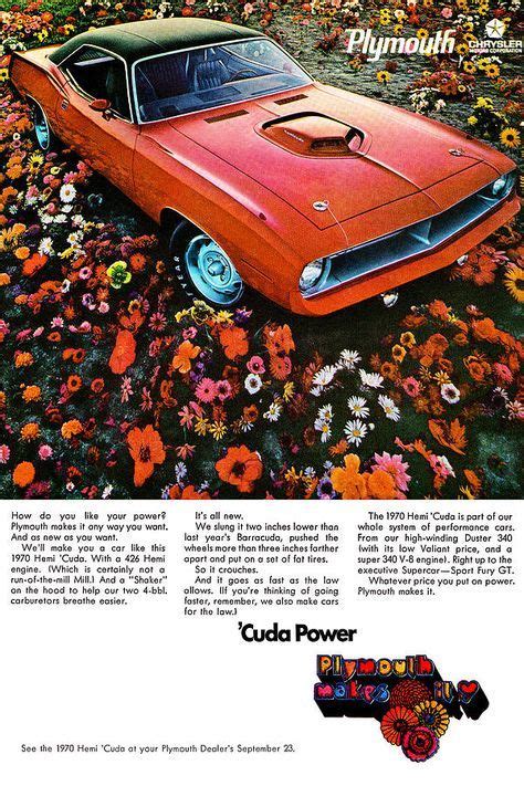 1970 Plymouth Hemi Cuda By Digital Repro Depot Car Advertising